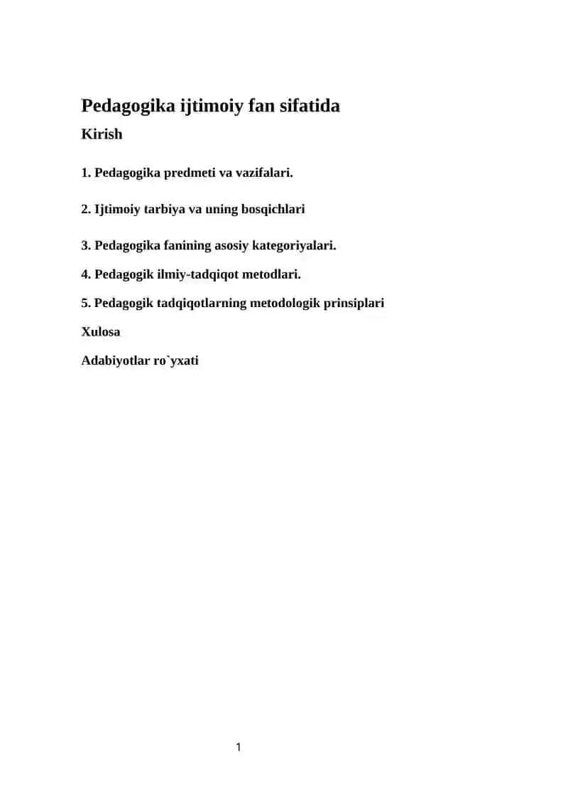 Pedagogika ijtimoiy fan sifatida