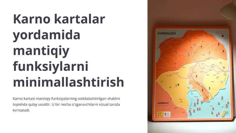 Karno kartalar yordamida mantiqiy funksiylarni minimallashtirish 1