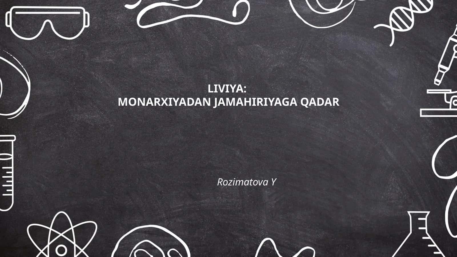 Liviya: Monarxiyadan Jamahiriya'ga Qadar 1