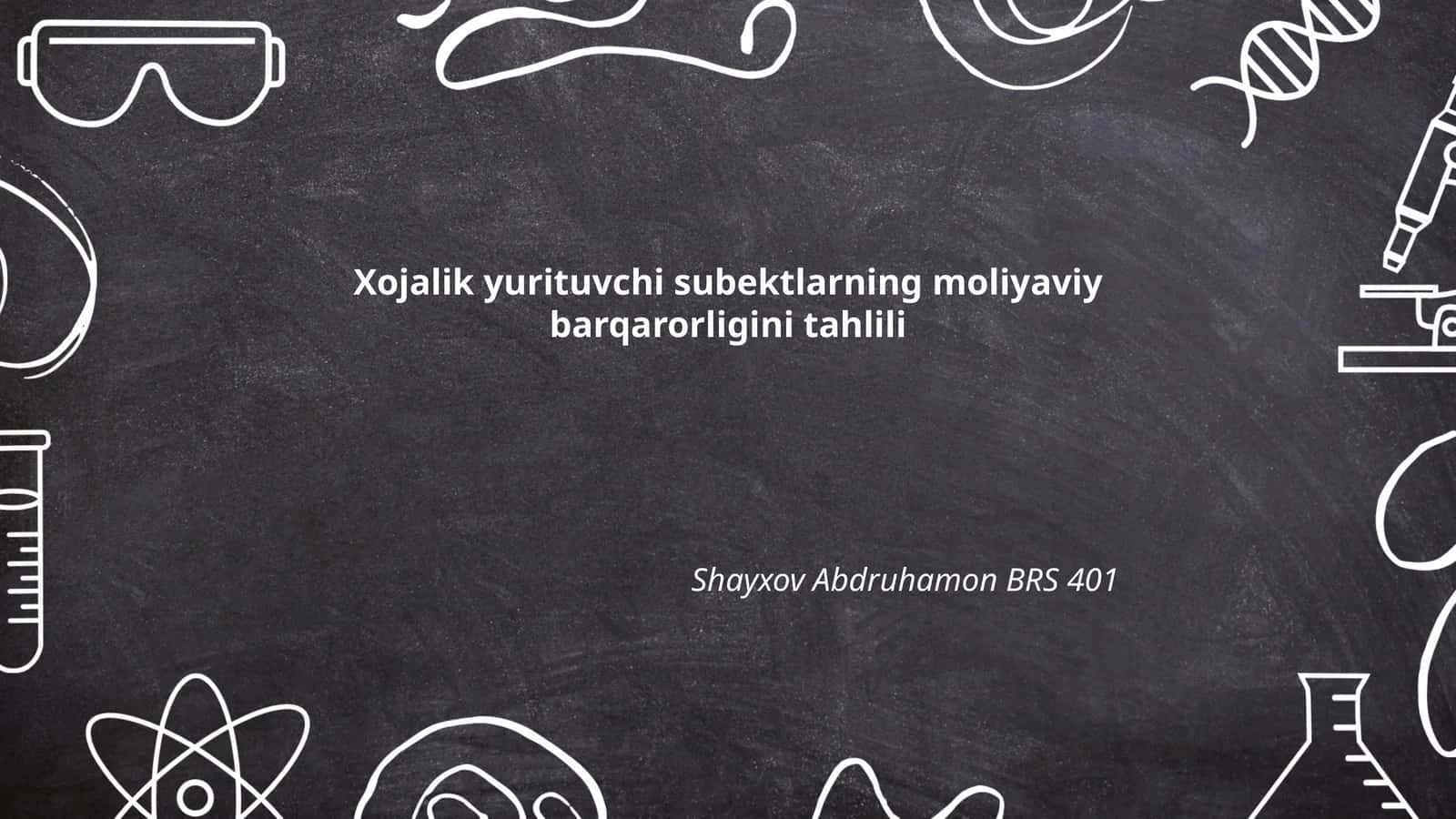 Moliyaviy barqarorlik tushunchasi va uning indikatorlari 1