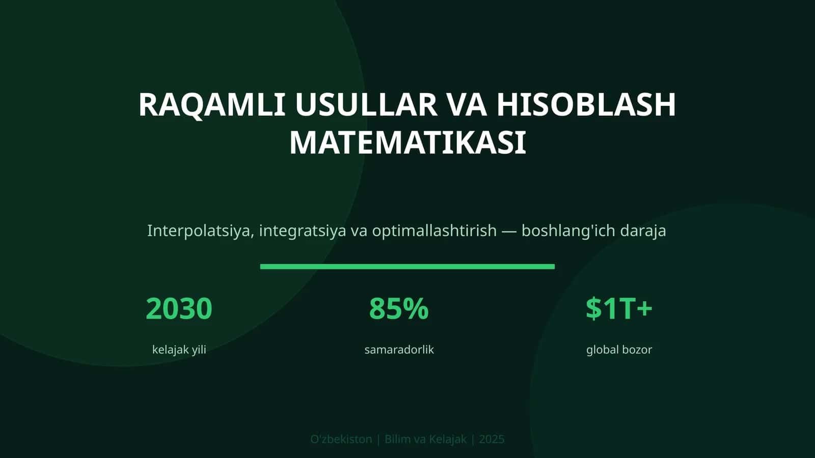 Raqamli usullar va hisoblash matematikasi 1