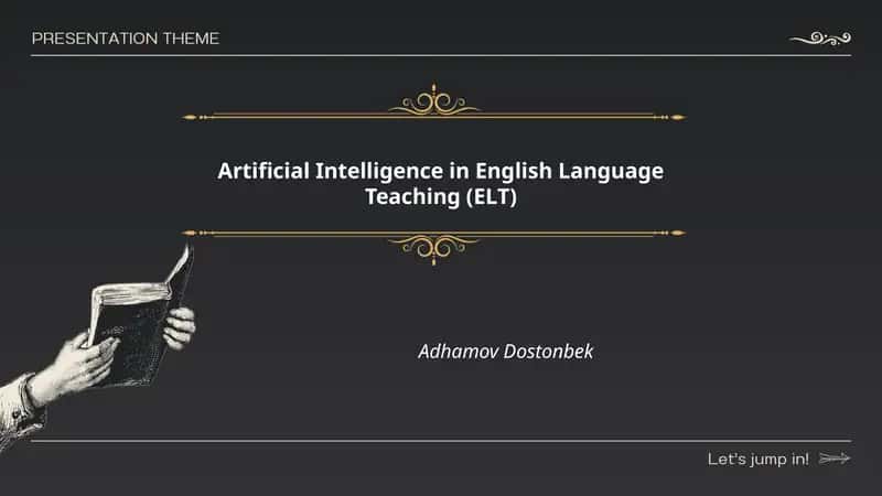 Artificial Intelligence in English Language Teaching (ELT) 1