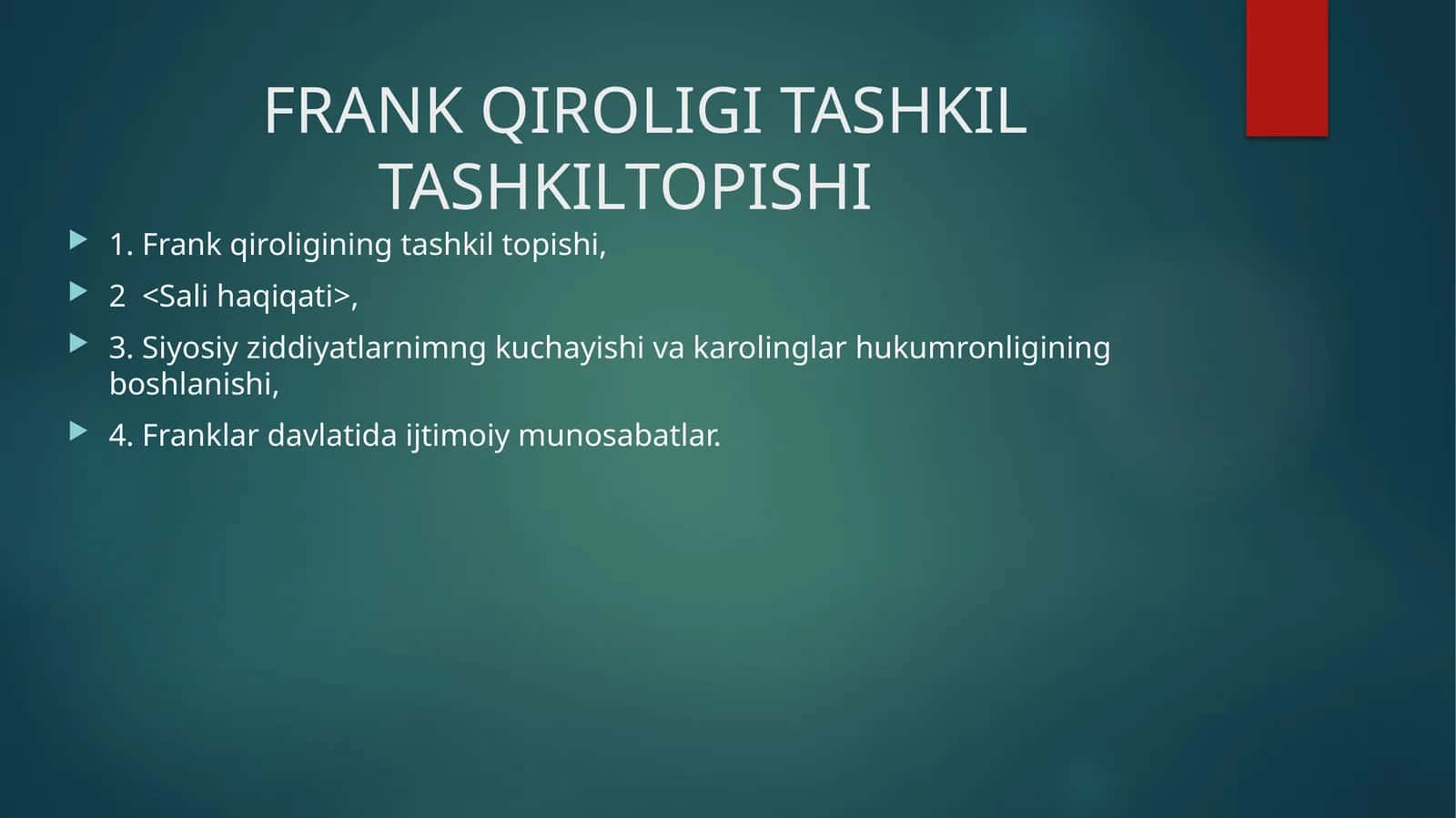 FRANK QIROLIGI TASHKILTASHKILTOPISHI 1
