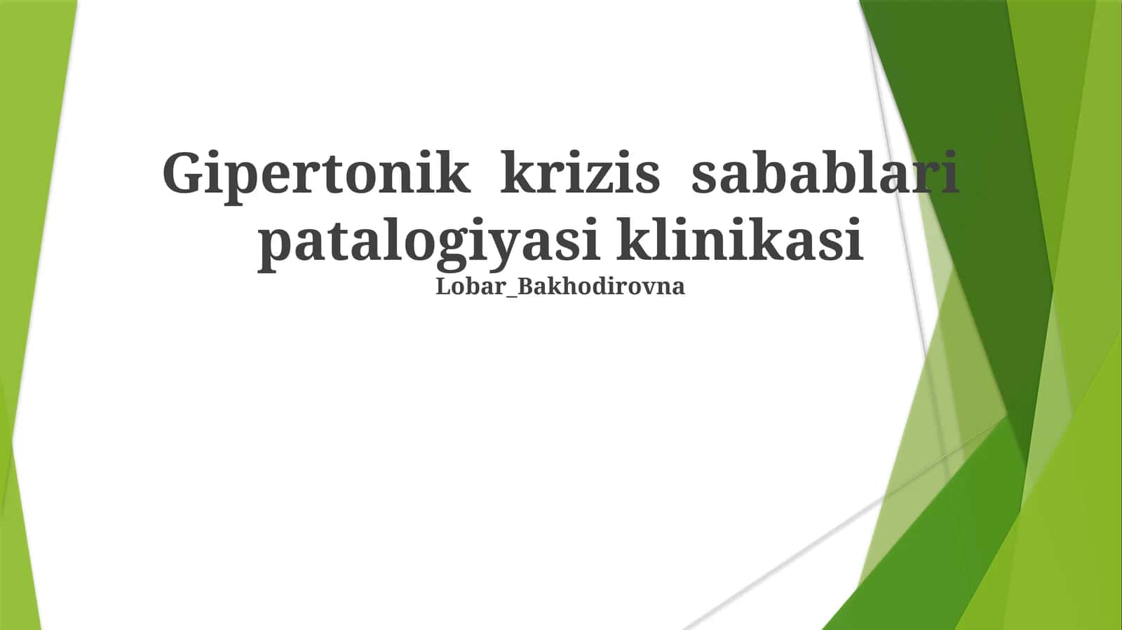 Gipertonik krizis sabablari patalogiyasi klinikasi 1