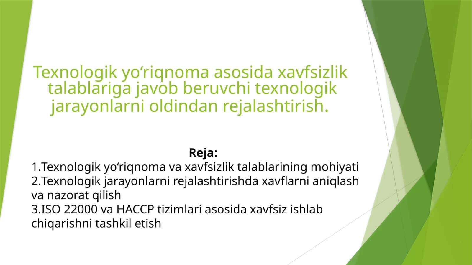 Texnologik yo‘riqnoma 1