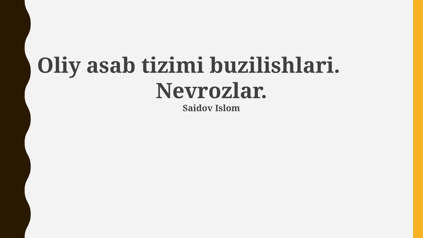 Nevrozlar: Ta'rif, turlari va klinik ko'rinishlari 1