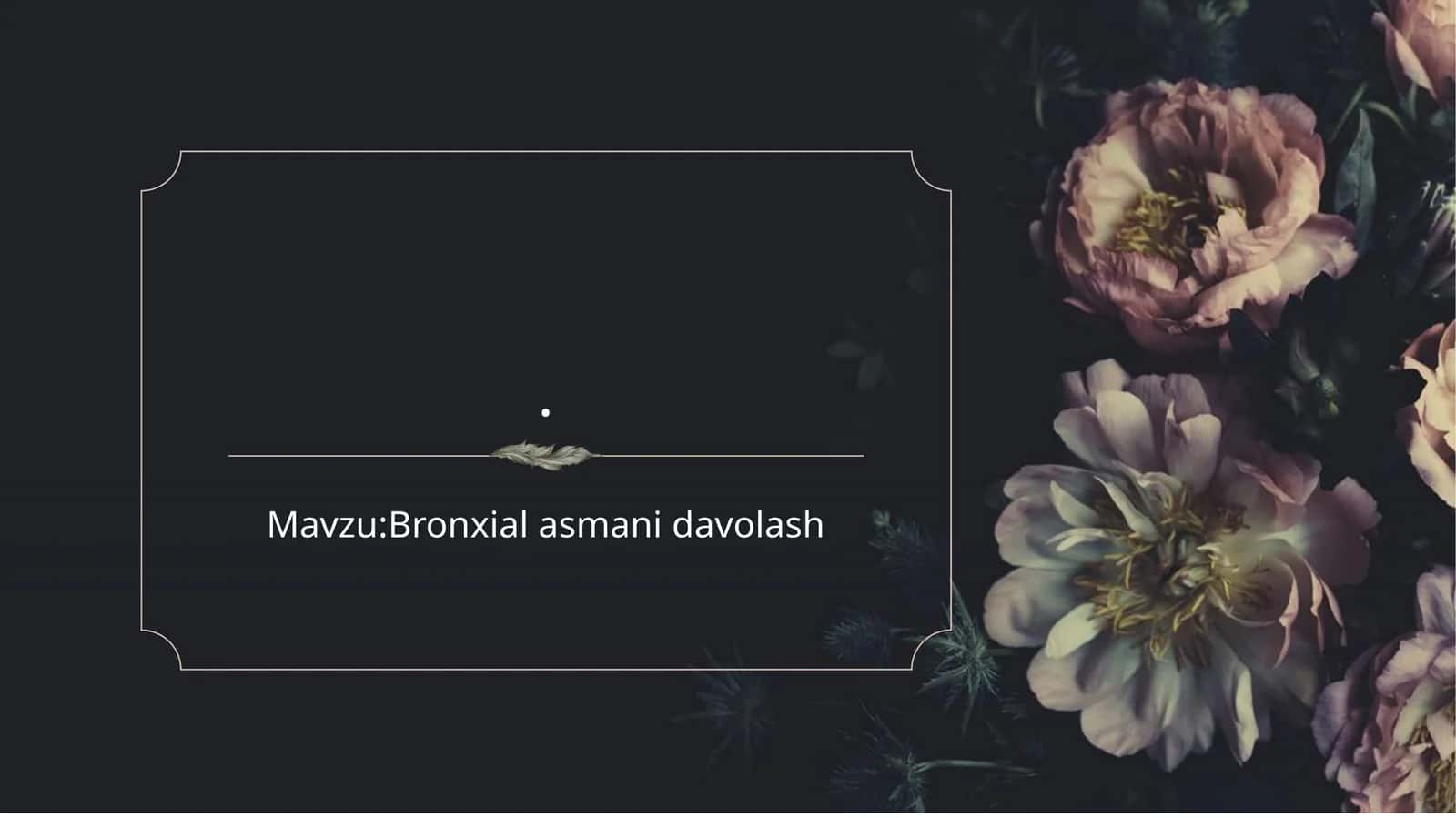 Bronxial asmani davolash 1