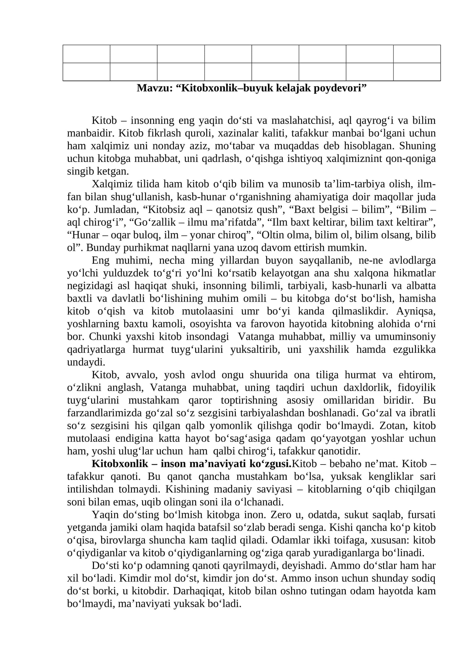 Kitobxonlik 1