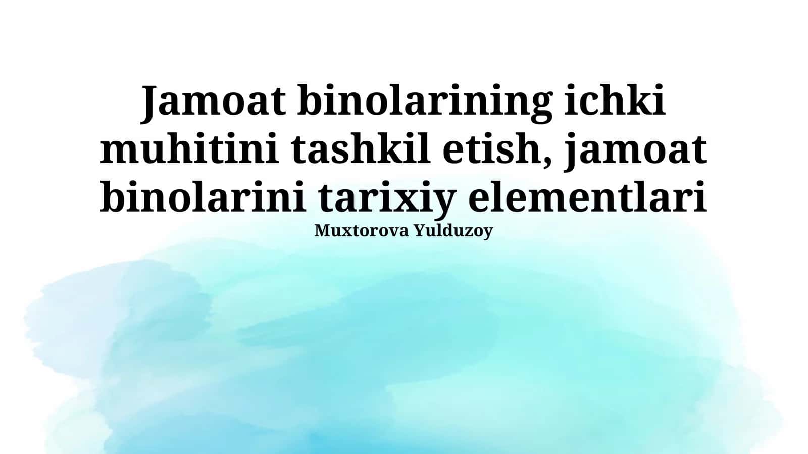 Jamoat binolarining ichki muhitini tashkil etish, jamoat binolarini tarixiy elementlari 1