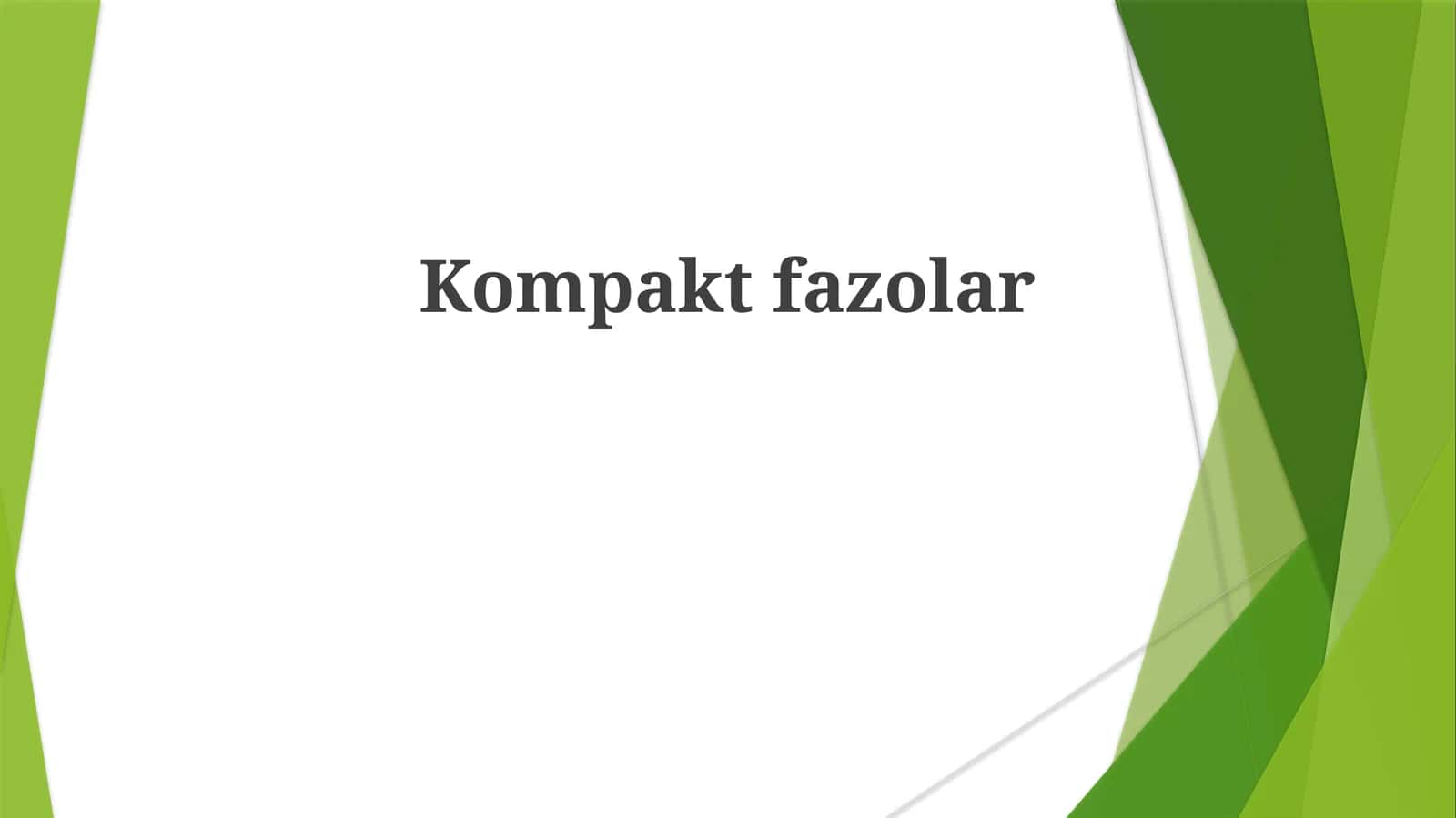 Kompaktfazolar 1