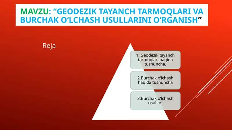 Geodezik tarmoq 1