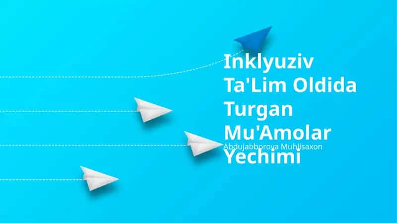 Inklyuziv Ta'Lim Oldida Turgan Mu'Amolar Yechimi 1