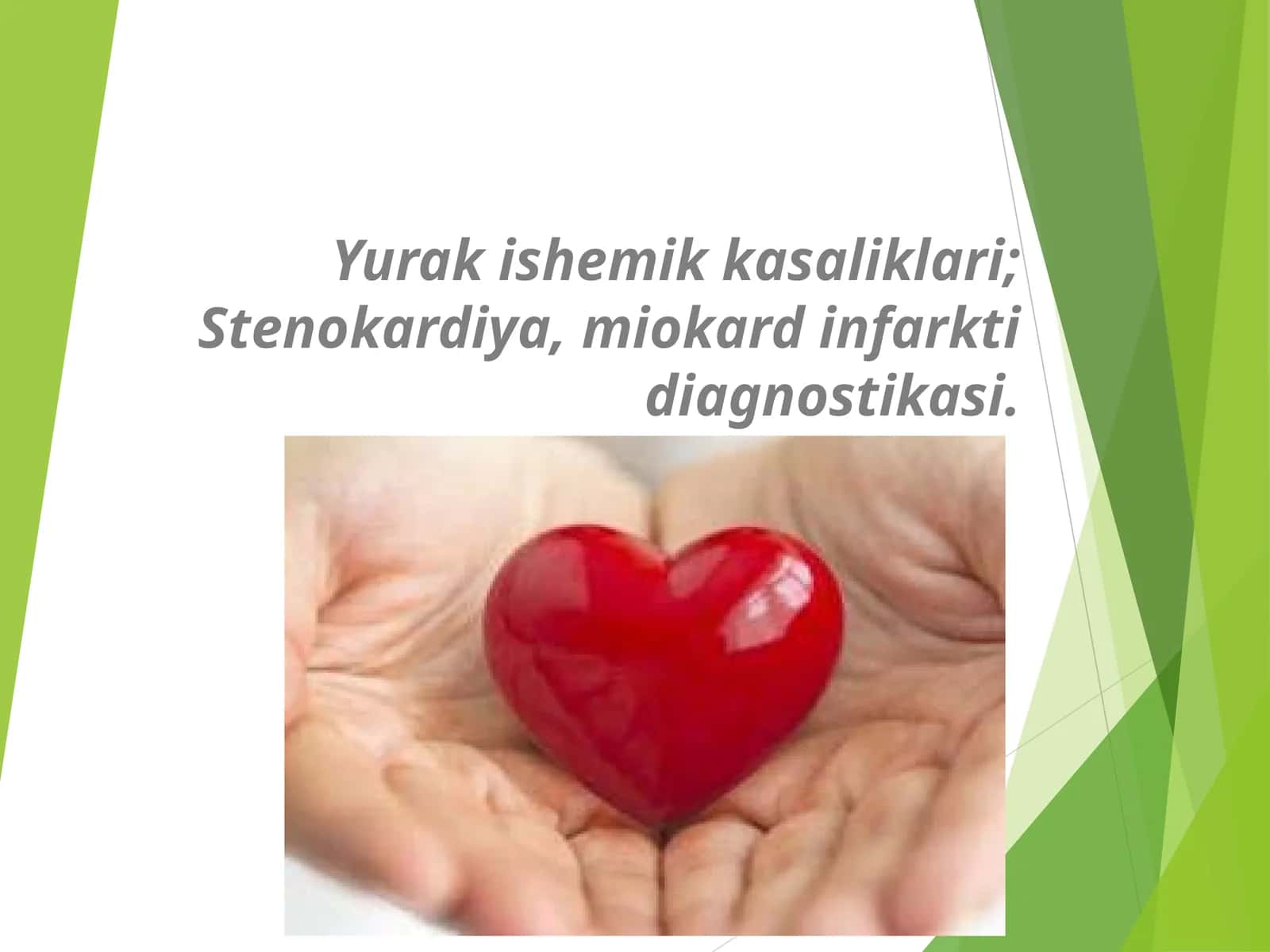 Yurak ishemik kasaliklari; Stenokardiya, miokard infarkti diagnostikasi 1