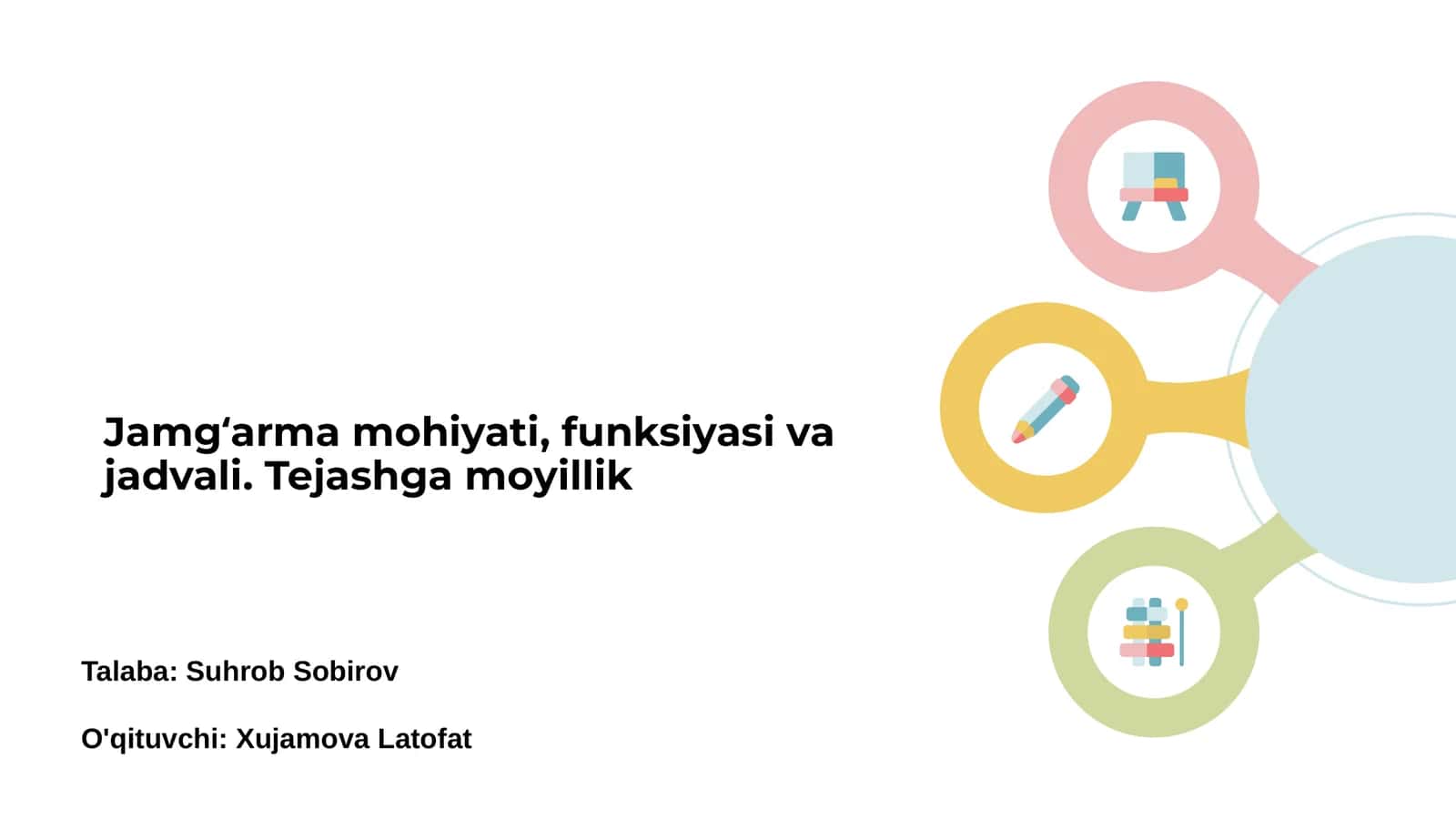 Jamgʻarma mohiyati, funksiyasi va jadvali 1