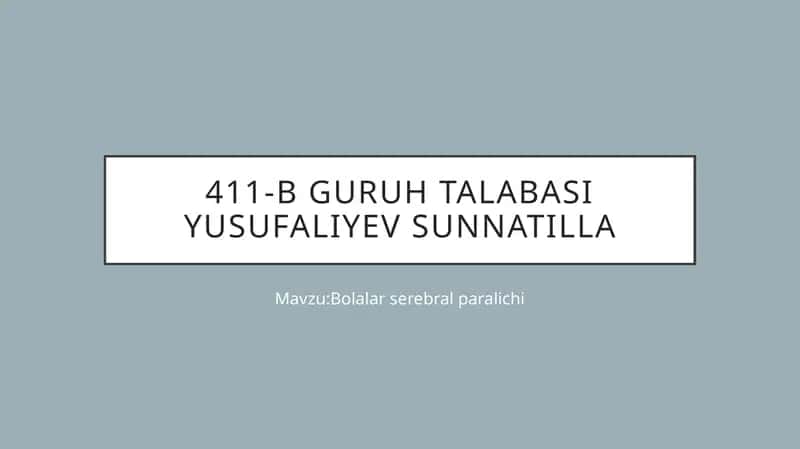 Bolalar serebral paralichi 1