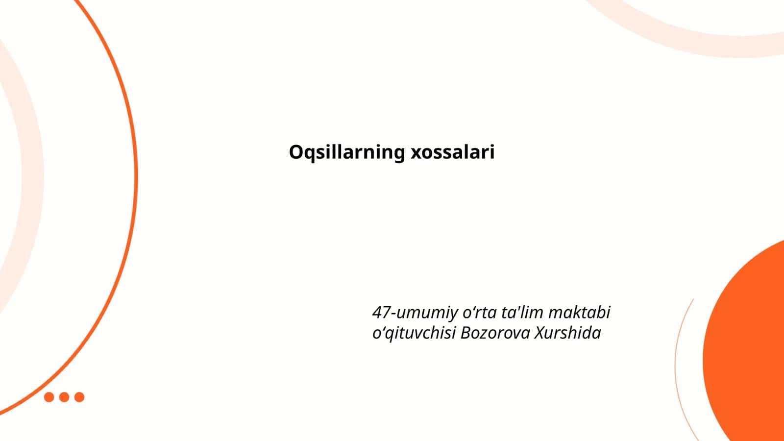 Oqsillarning xossalari 1