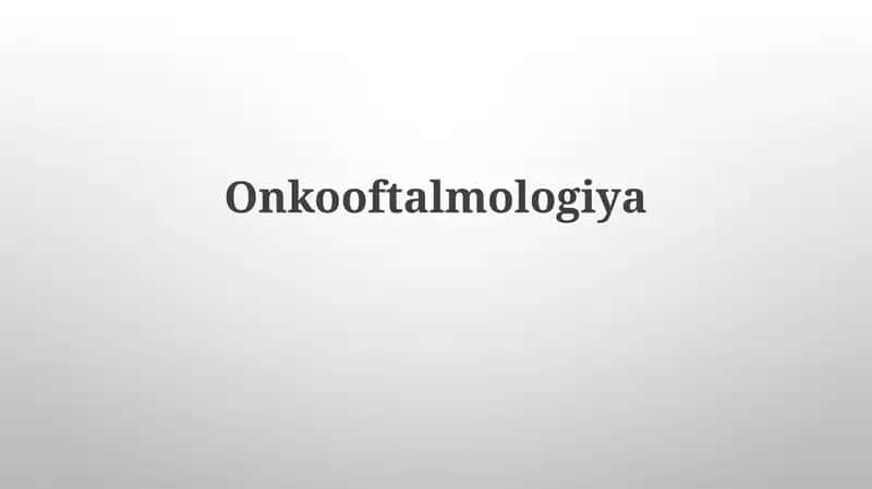 Bolalar oftalmologiyasi 1
