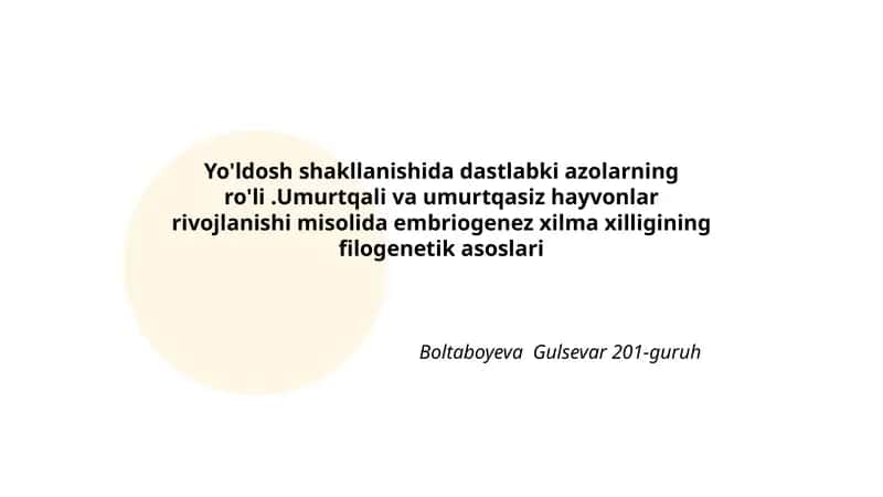 Embriogenez xilma xilligining filogenetik asoslari 1
