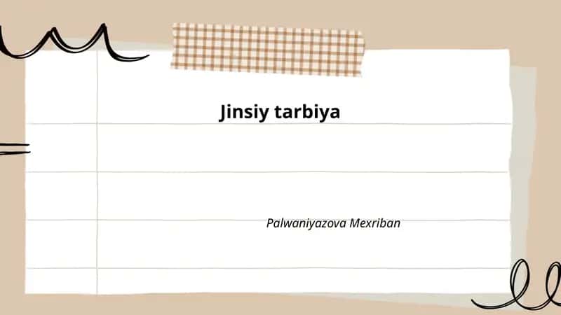 Jinsiy tarbiya 1