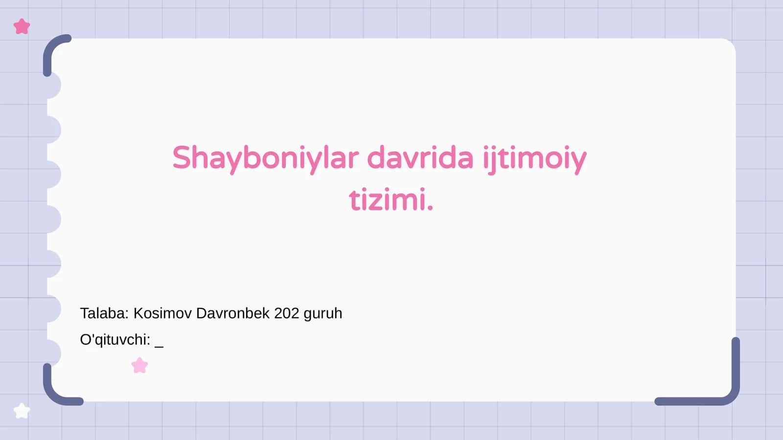 Shayboniylar davrida ijtimoiy tizim 1