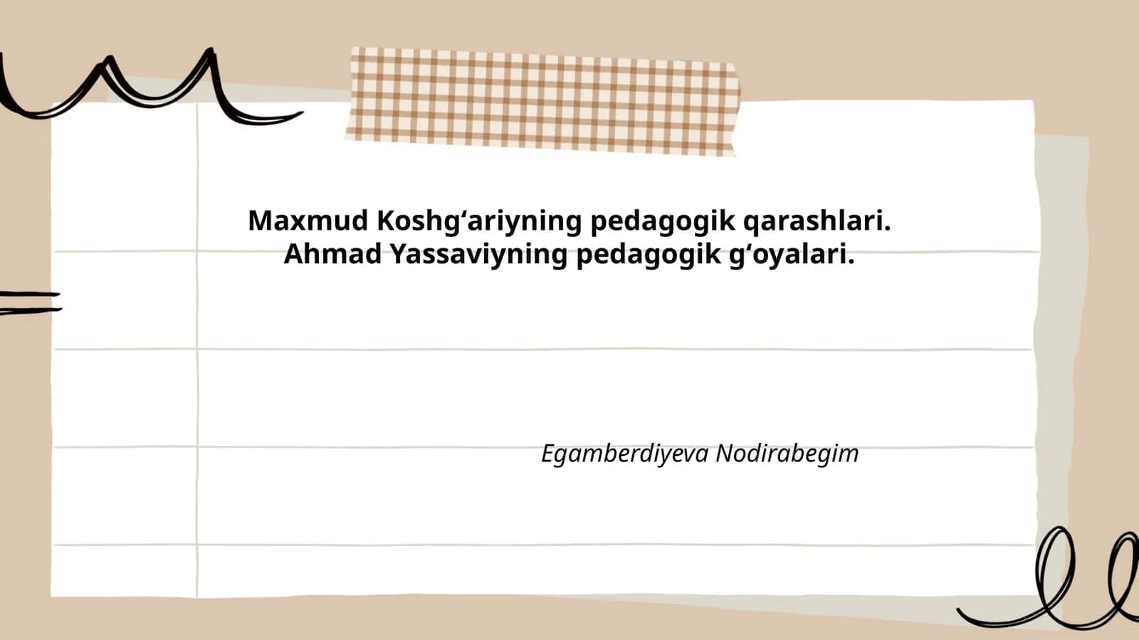 Maxmud Koshgʻariyning pedagogik qarashlari 1