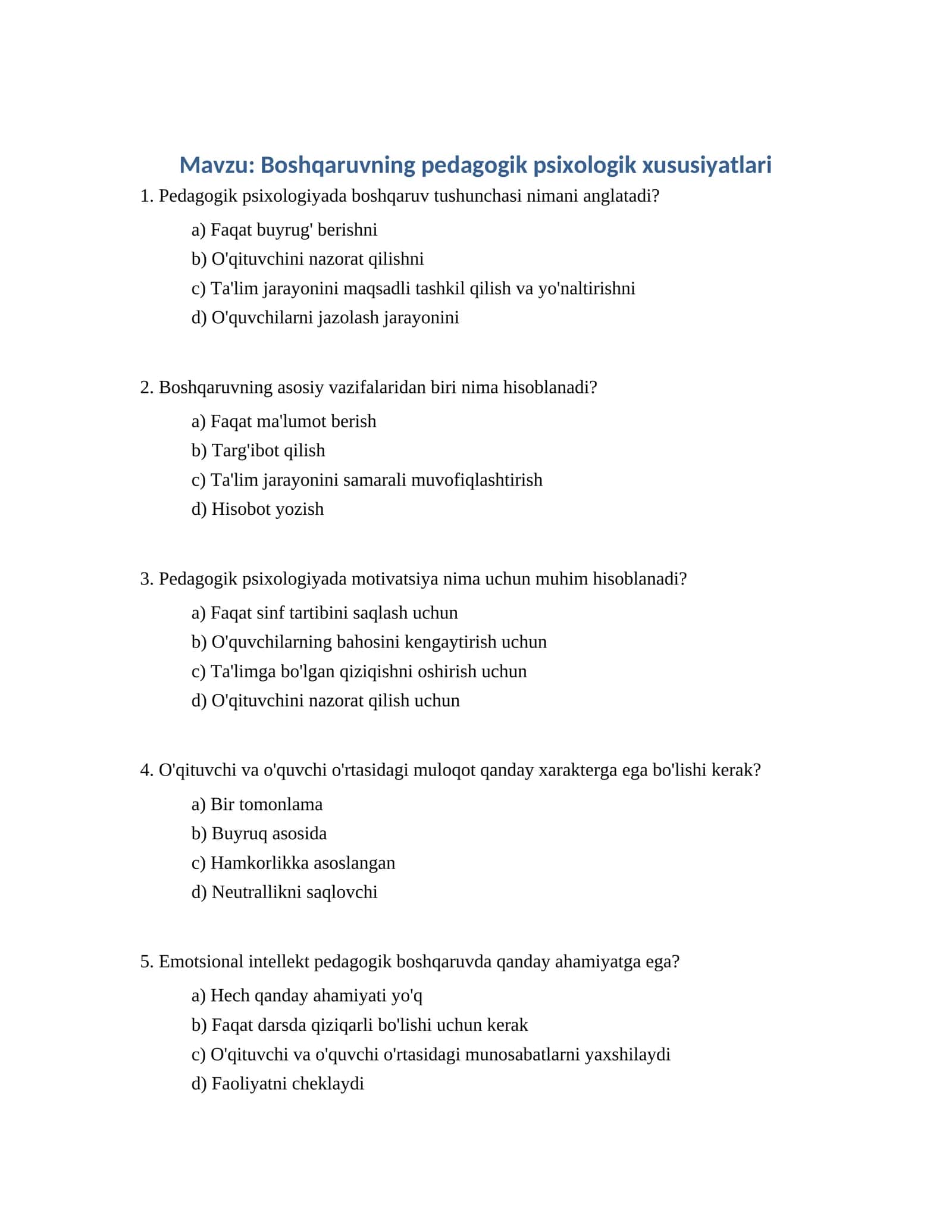 Boshqaruvning pedagogik psixologik xususiyatlari 1