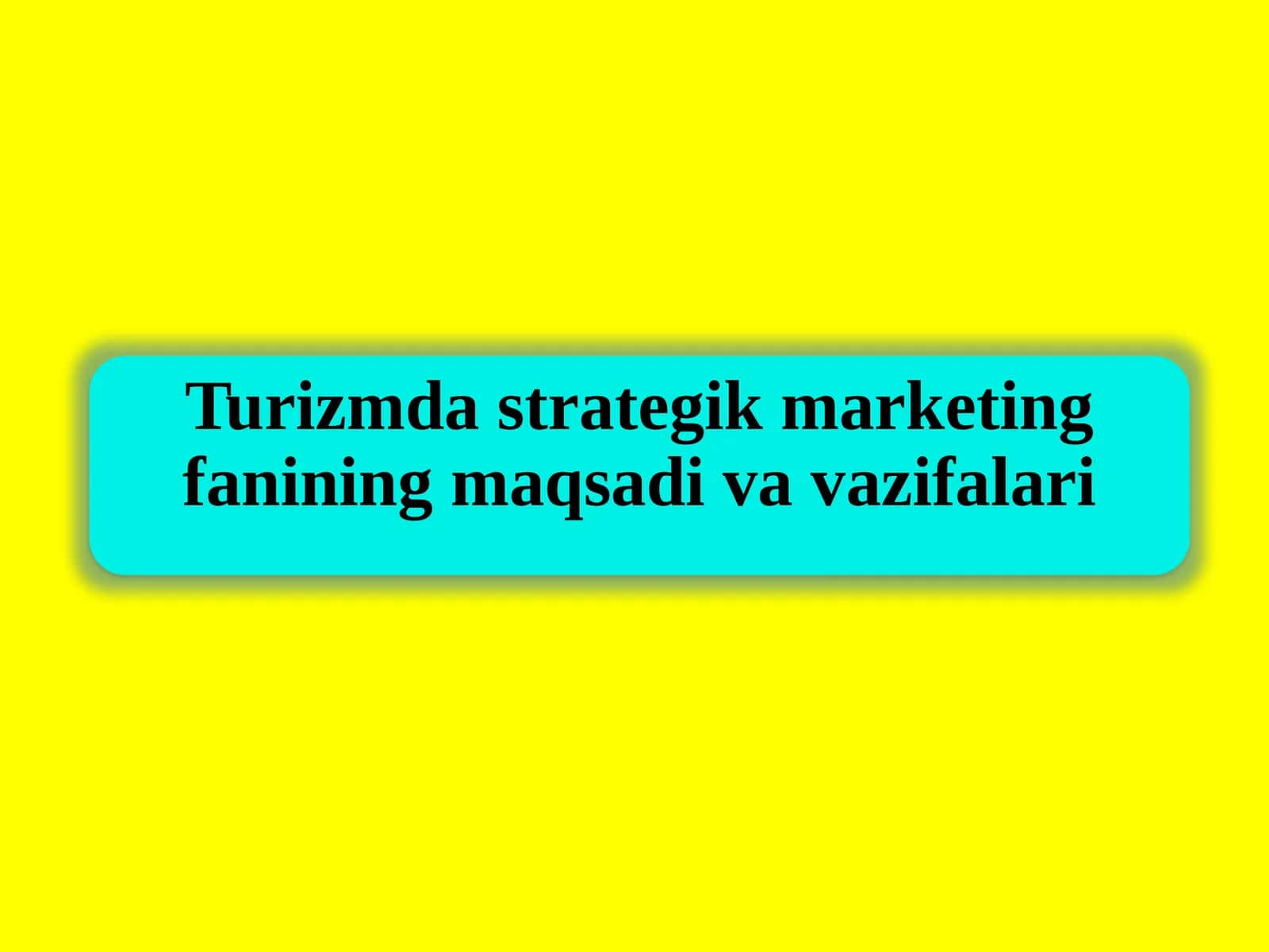 TURIZMDA STRATEGIK MARKETING 1