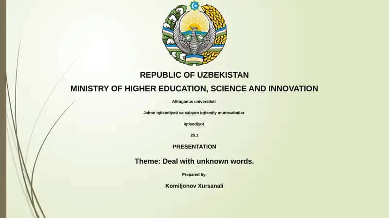 Decoding Unknown Words: A Toolkit 1