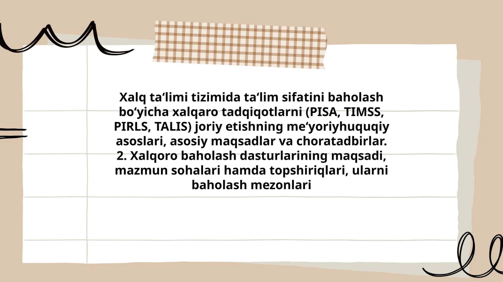 Xalq taʻlimi tizimida taʻlim sifatini baholash 1