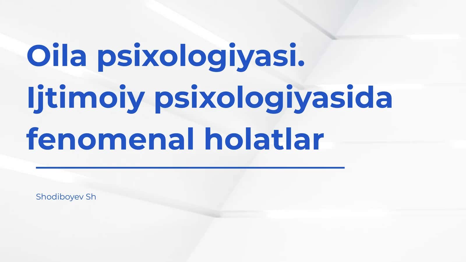 Oilapsixologiyasi 1