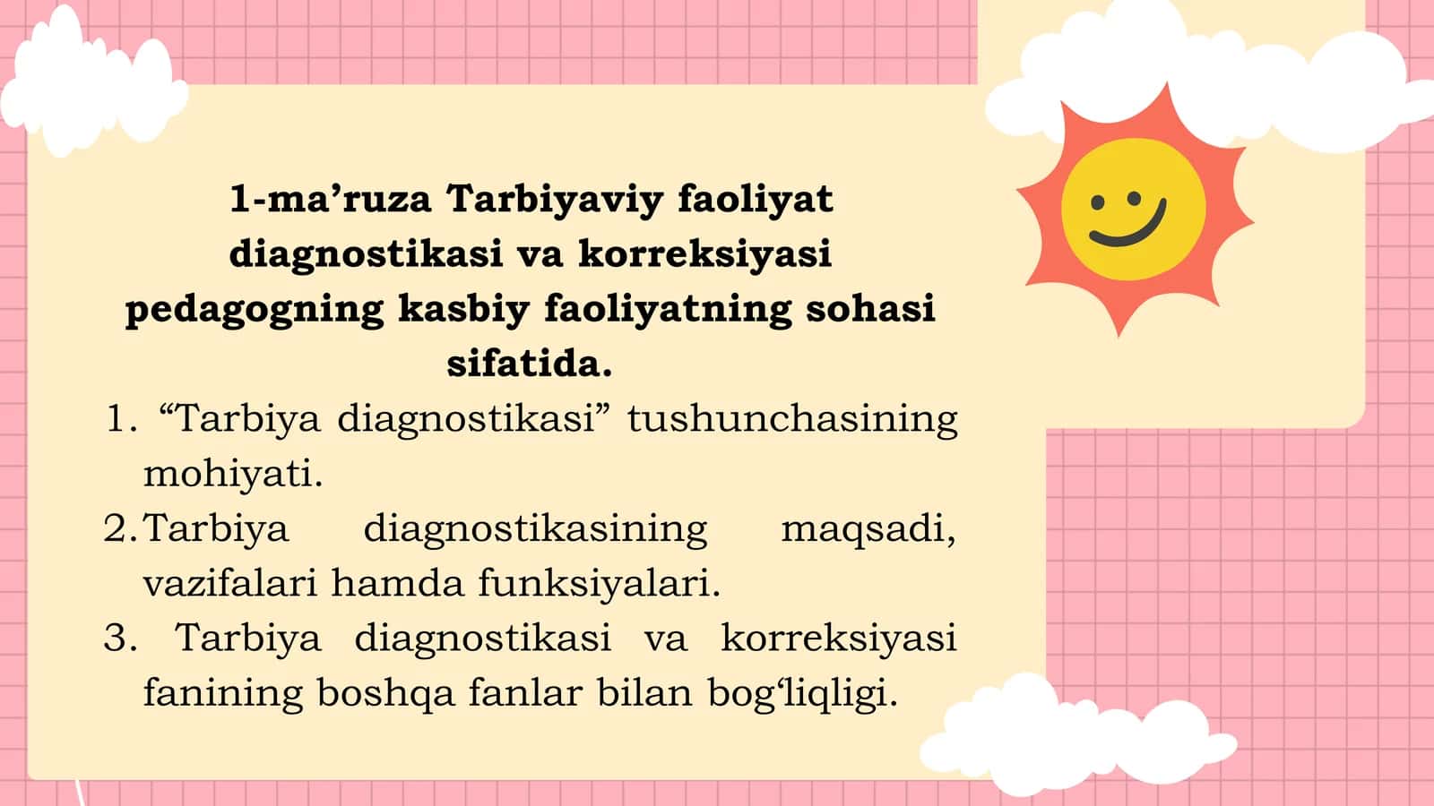 Tarbiyaviy faoliyat diagnostikasi va korreksiyasi 1