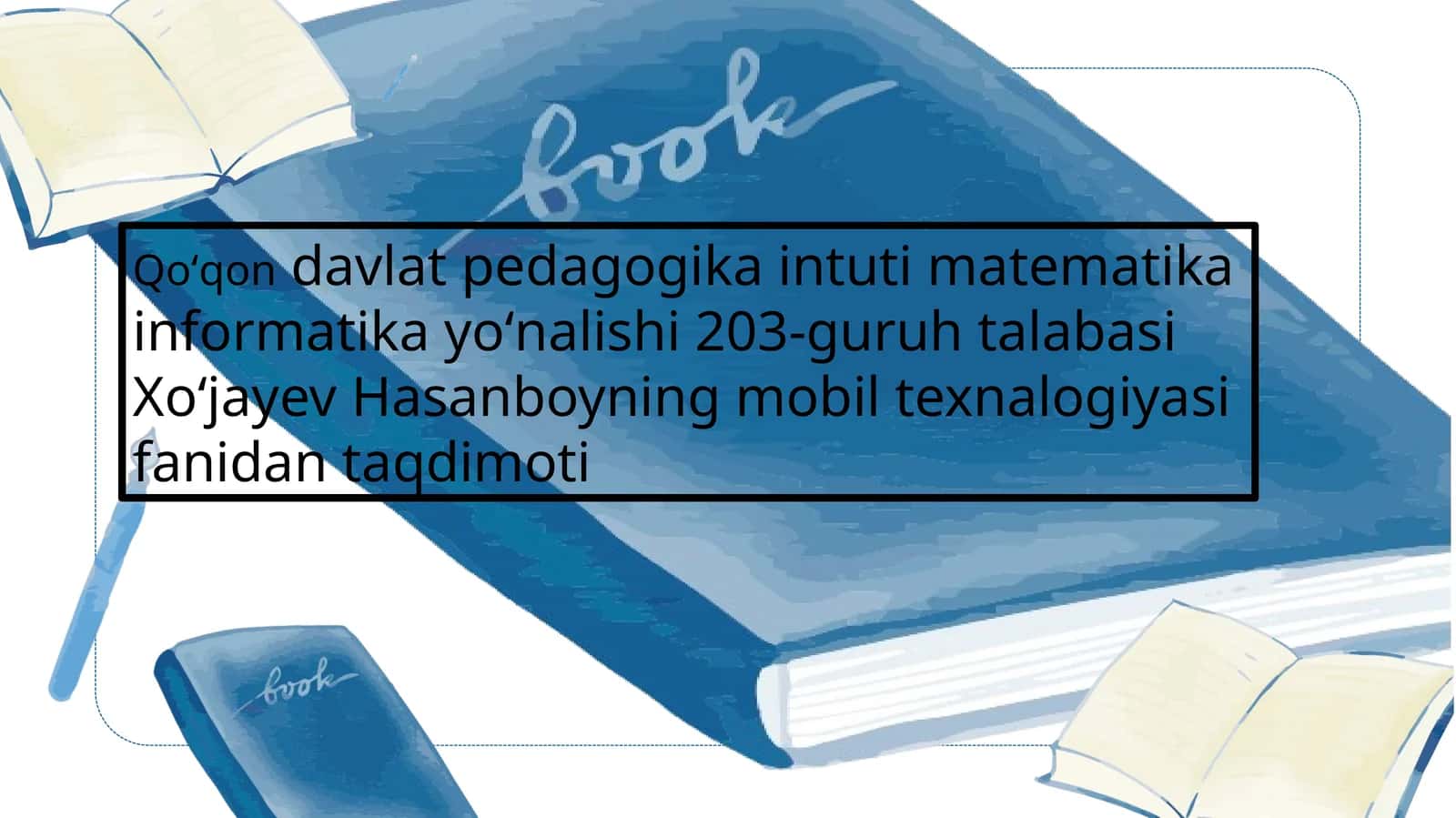 mobil texnalogiyasi fanidan taqdimoti 1