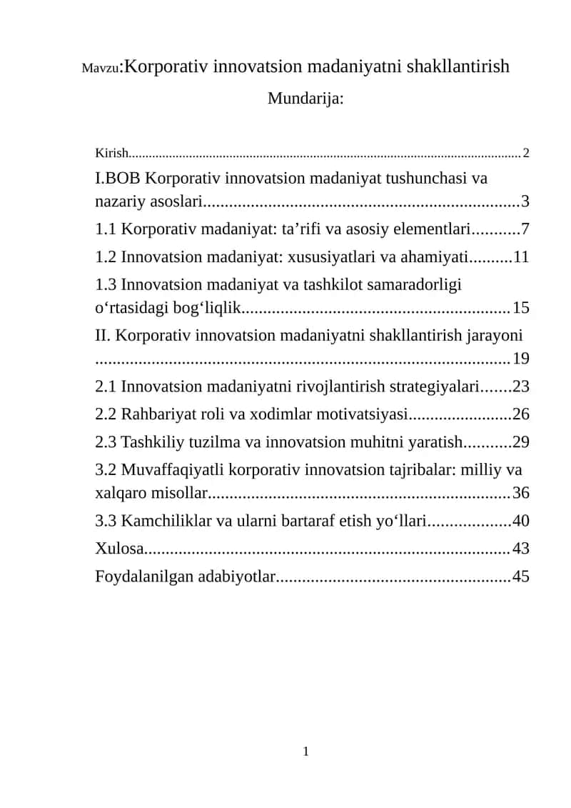 Korporativ innovatsion madaniyatni shakllantirish 1