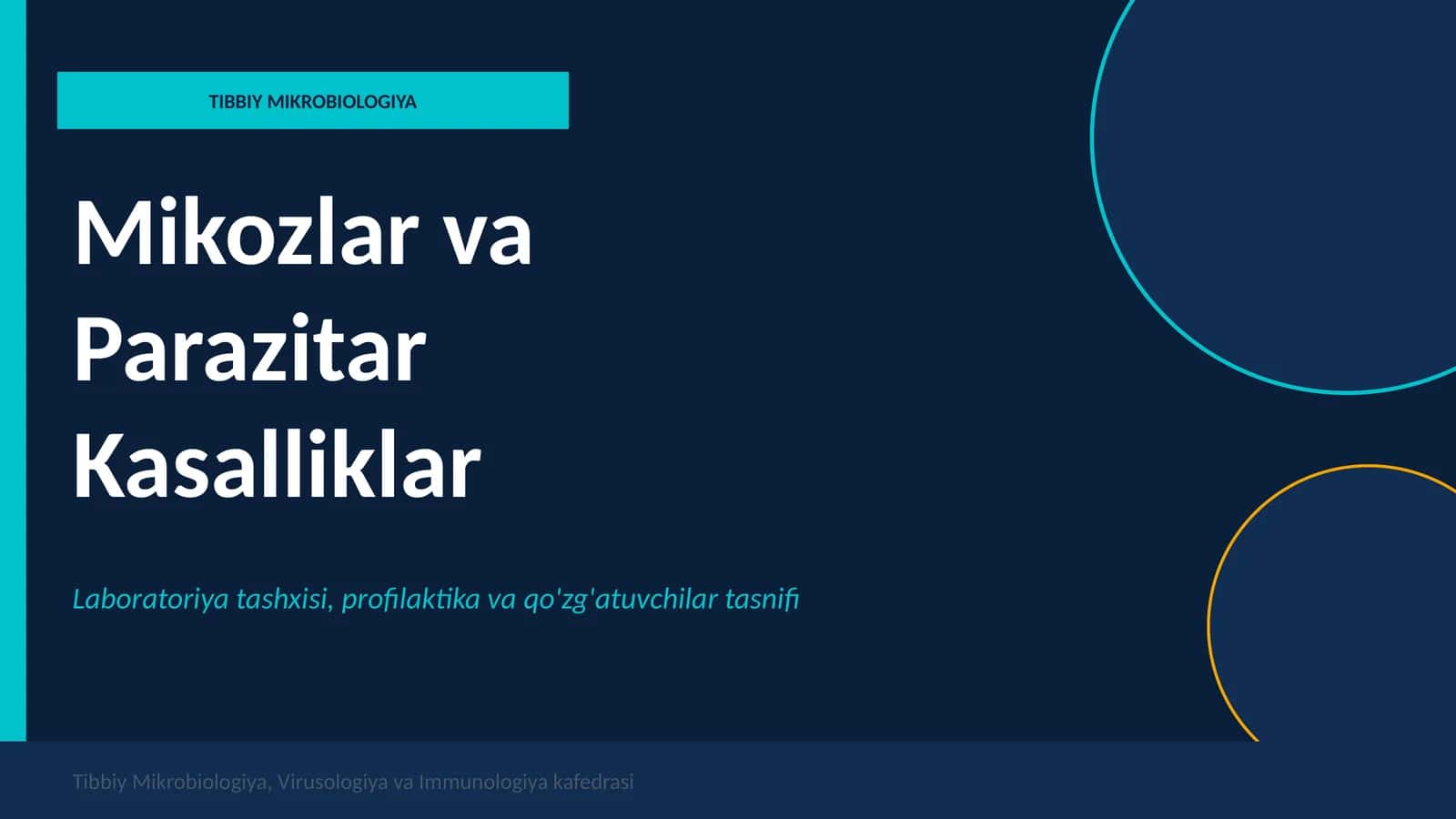 Mikoz qo'zgatuvchilari  yuza va chuqur mikoz (zamburug'li kasalliklar) 1