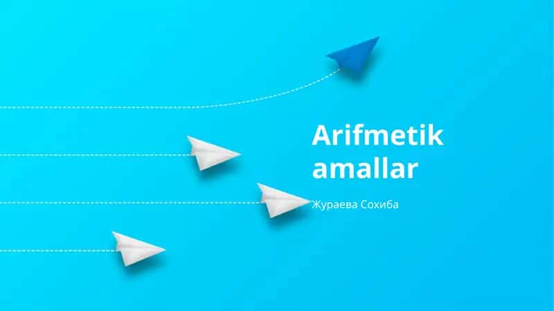 Arifmetik amallar 1