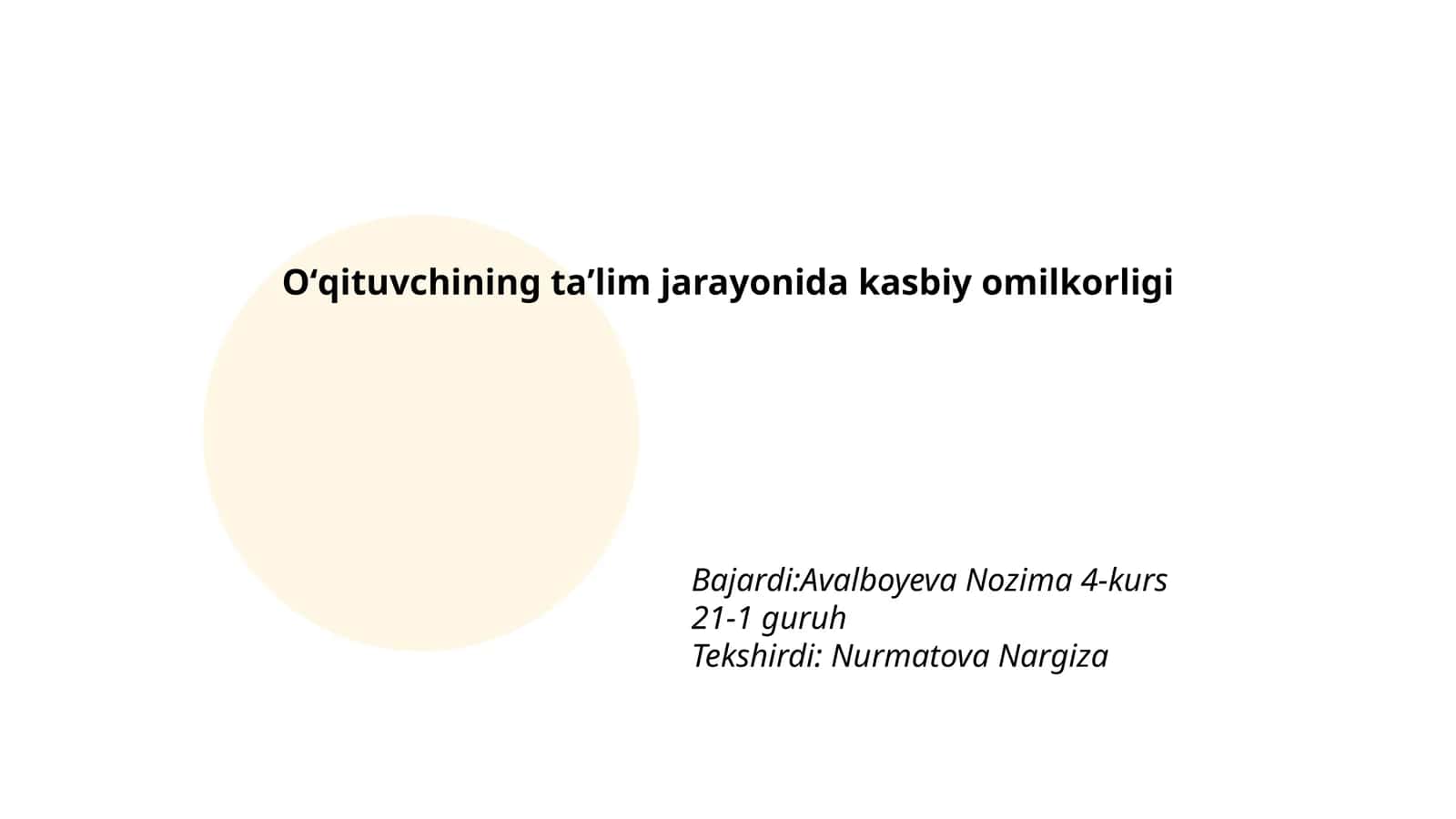 Oʻqituvchining taʼlim jarayonida kasbiy omilkorligi 1