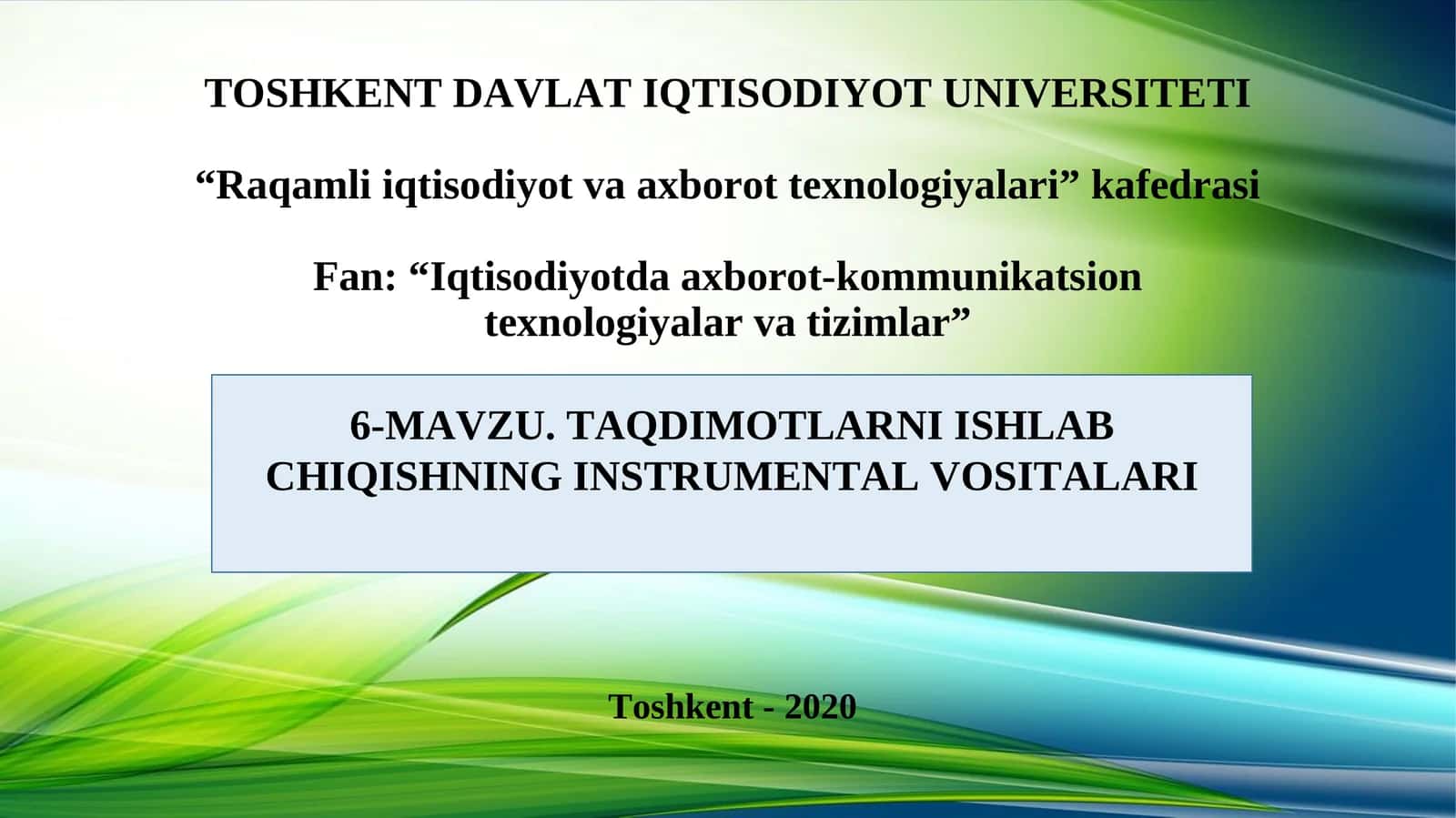 TAQDIMOTLARNI ISHLAB CHIQISHNING INSTRUMЕNTAL VOSITALARI 1