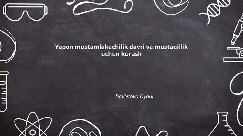 Yapon mustamlakachilik davri va mustaqillik uchun kurash 1