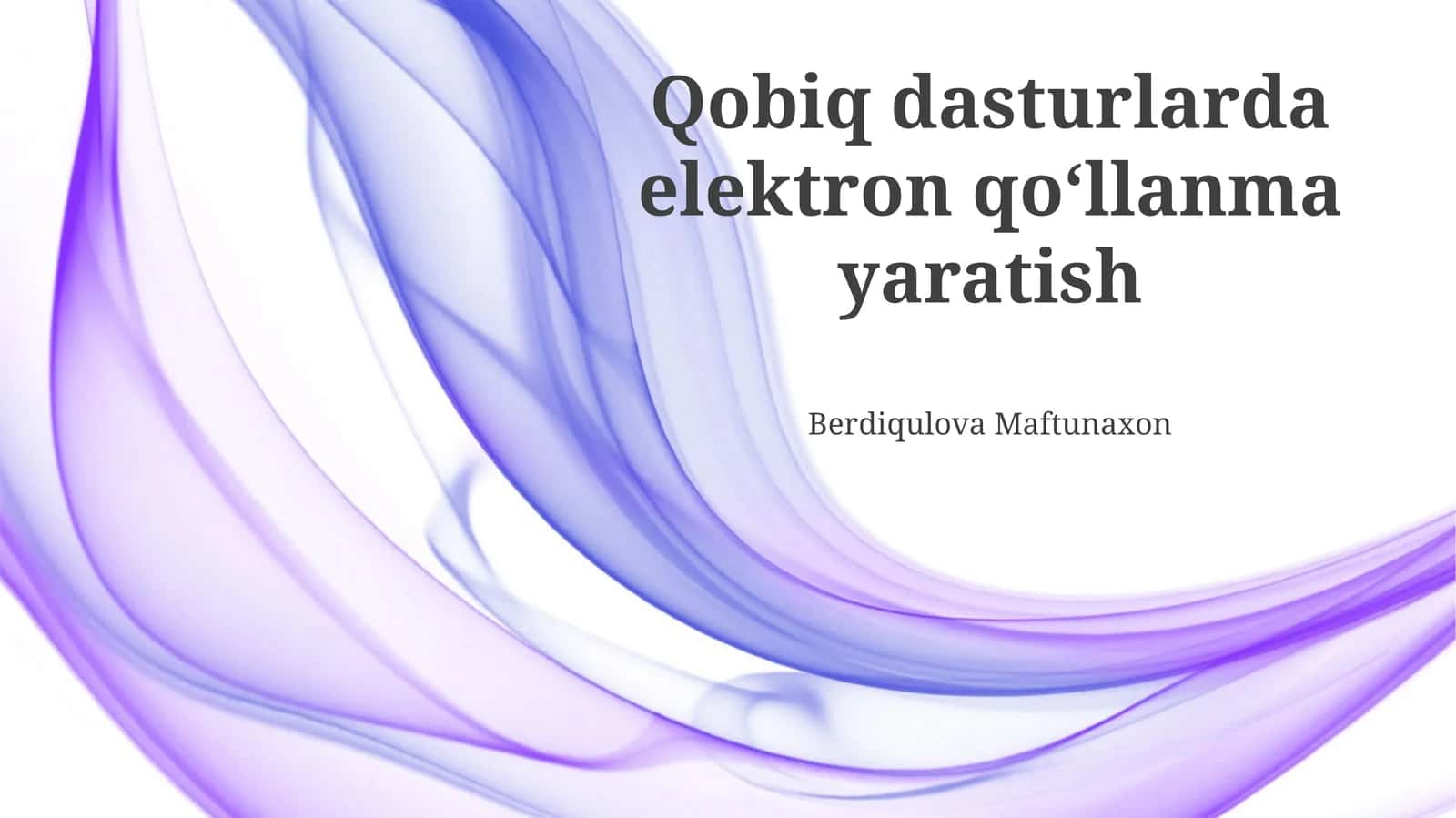 Elektron qo'llanmalar yaratishning asosiy tamoyillari 1