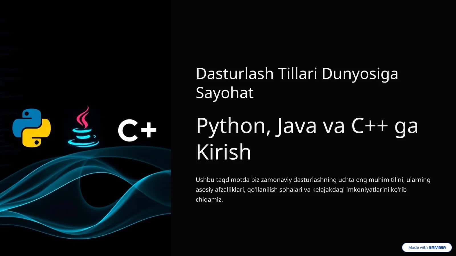 Dasturlash Tillari Dunyosiga Sayohat 1