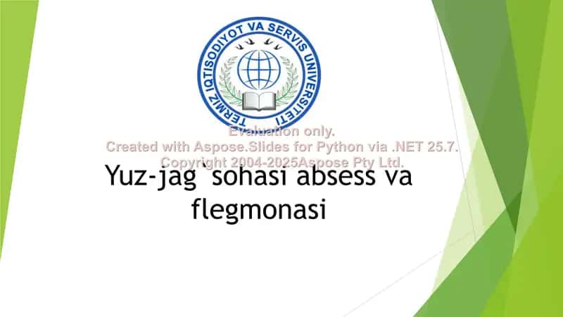 Yuz-jag` sohasi absess va flegmonasi 1