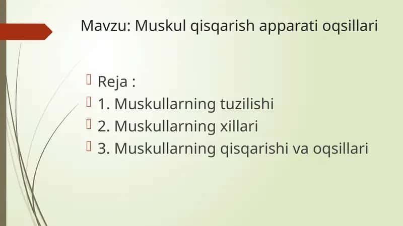 Muskul qisqarish apparati oqsillari 1