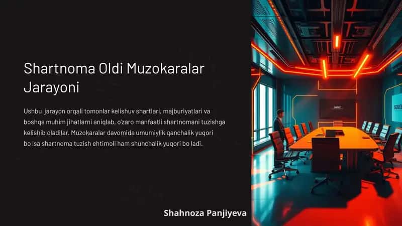 Shartnoma Oldi Muzokaralar Jarayoni 1