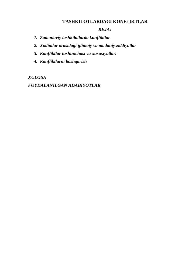 TASHKILOTLARDAGI KONFLIKTLAR 1