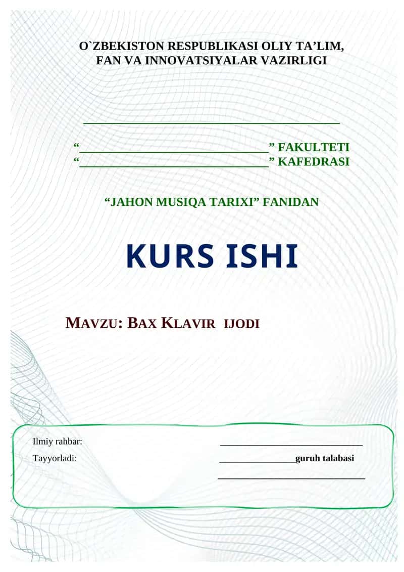 BAX KLAVIR  IJODI 1