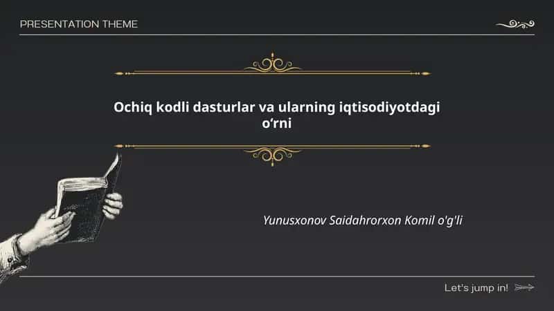 Ochiq kodli dasturlar va ularning iqtisodiyotdagi o‘rni