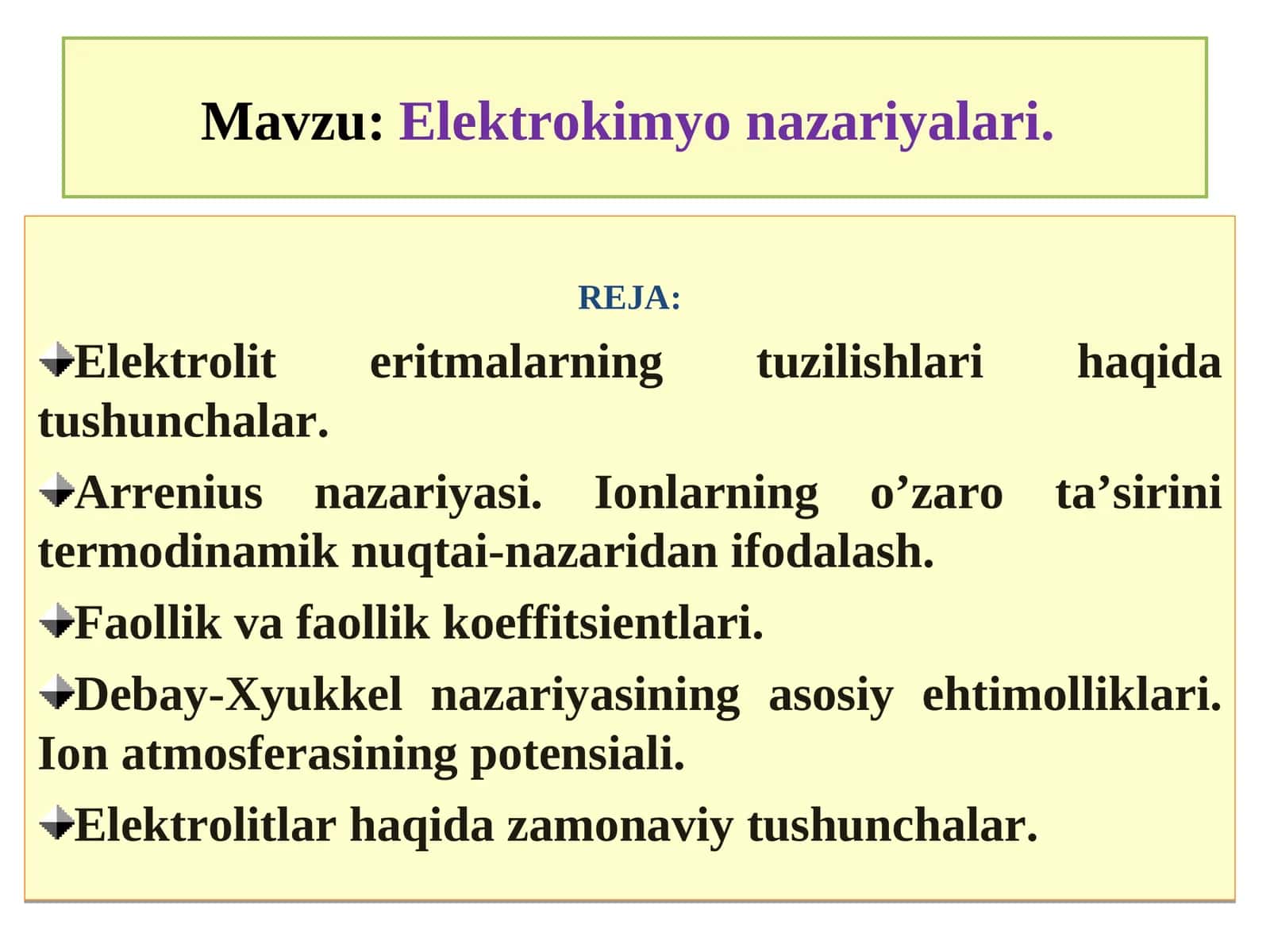 Elektrokimyonazariyalari 1
