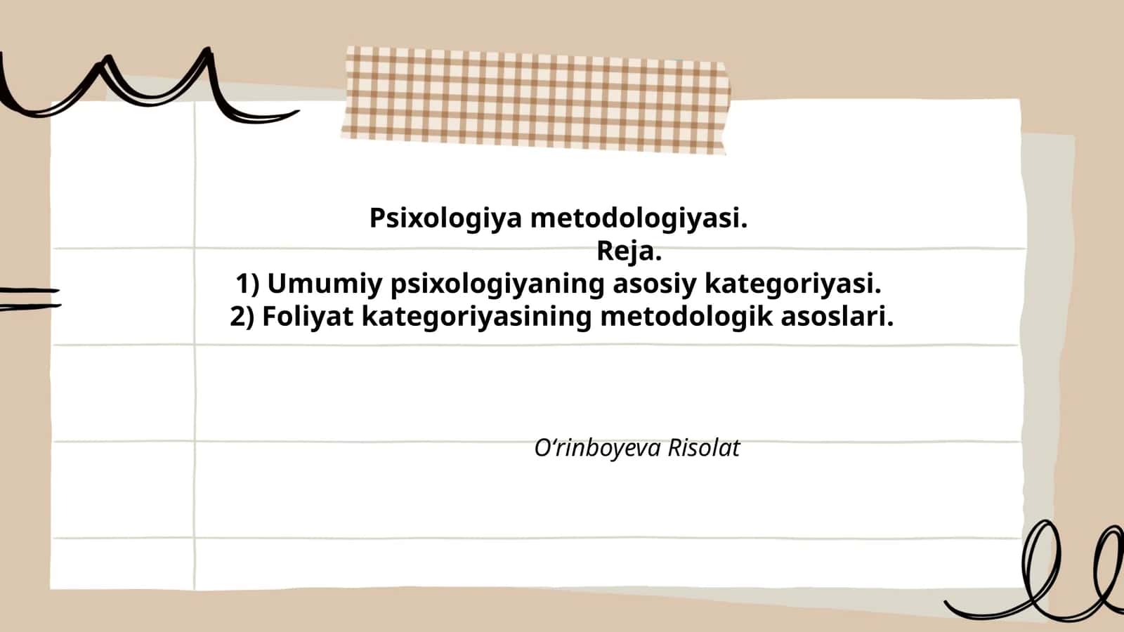 Psixologiya metodologiyasi 1