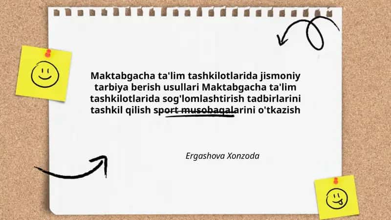 Maktabgacha ta'lim tashkilotlarida jismoniy tarbiya berish usullari 1