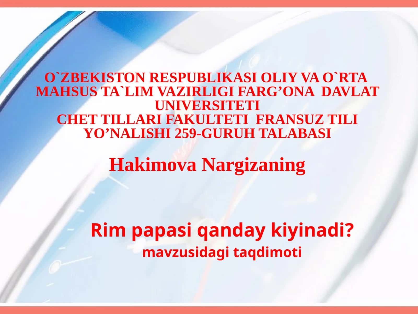 Mavzu: Nargizaning Rimpapasi qanday kiyinadi? 1